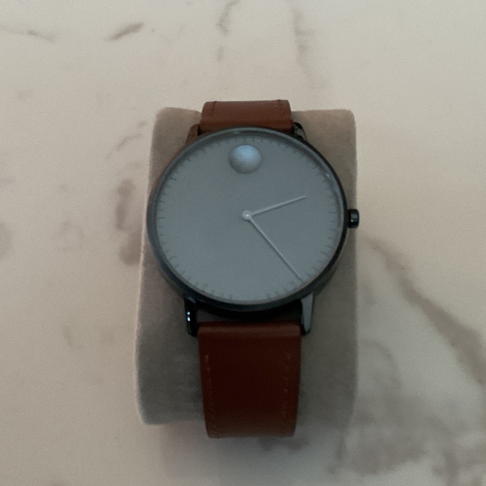 Movado Gray and Brown Watch